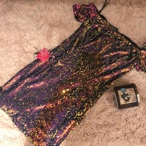 A glam sequence dress for a girls night out